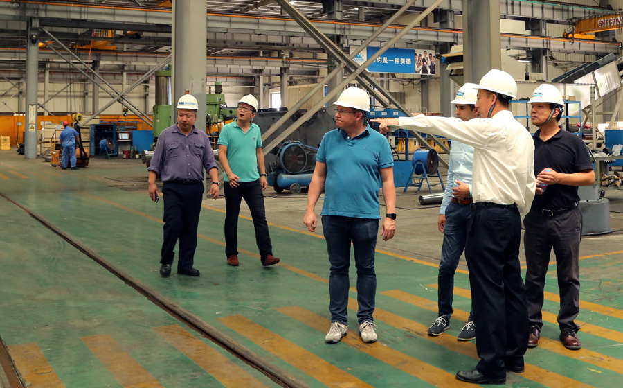 高能環境、青島合能、奧地利Thoni公司領導蒞臨山美股份考察指導